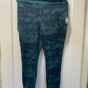 Eddie Bauer Teal green and Navy 7/8 Leggings